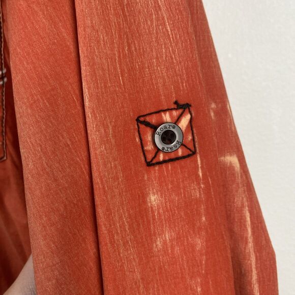 Roar‎ Shirt Orange Signature Edition Embroidered Long Sleeve Shirt Y2K Grunge XL - Picture 3 of 16